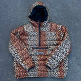 Micro Fake down Half Zip Hooded Pullover