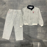 N logo vintage work jacket