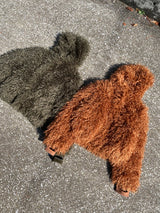 volume hood fur jacket