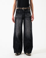 CRUSH FADE SIDE SEEM BOOTS CUT JEANS
