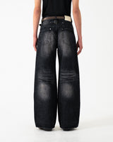 CRUSH FADE SIDE SEEM BOOTS CUT JEANS