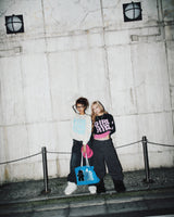 Ninety Girl Logo Glitter Buggy Denim Pants