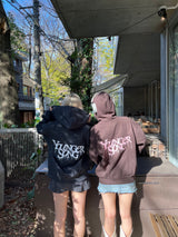 Melted universal logo zip hoodie