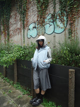 Ameba 로고 가역성 복어 조끼