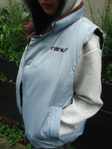 Ameba 로고 가역성 복어 조끼