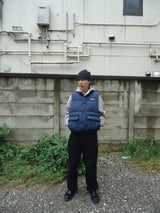 Ameba 로고 가역성 복어 조끼