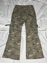 Military Cargo Flare Pants