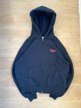 Melted universal logo zip hoodie