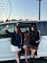 velours track half zip jacket