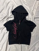 Ninety Girl Short Sleeve Zip Hoodie