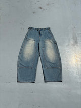 Double Knee Ballon Denim Pants