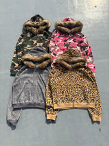 Thermal Assort Fur Zip Hoodie