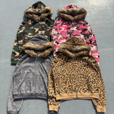 Thermal Assort Fur Zip Hoodie
