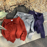 off shoulder zip knit