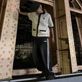 “ N”徽標軌道半開衫