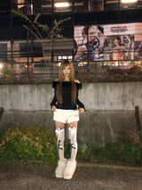 크로스 퍼 오프숄더 티