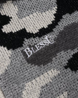 BU 迷彩图案针织连帽衫