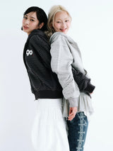 90 Logo Stripe 拉鍊連帽衫