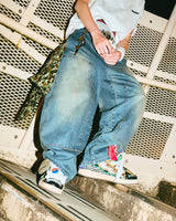 Double Knee Ballon Denim Pants