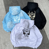 Boxy ruler zip hoodie