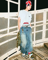 Double Knee Ballon Denim Pants