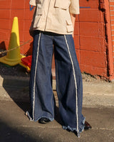 內在和平牛仔布寬鬆褲子