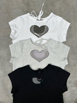 see through heart tee