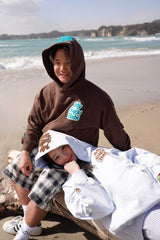 three line logo hoodie