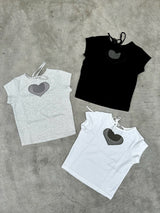 see through heart tee