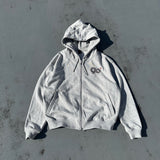 90 Logo Cat Ear Zip Hoodie【9090girl】