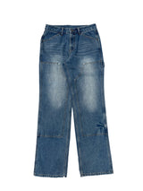 (Woman)Washed Double Knee Denim