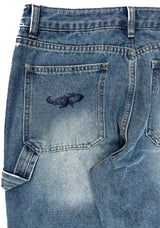 (Woman)Washed Double Knee Denim