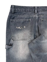 (Woman)Washed Double Knee Denim