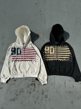 美國國旗拉鍊連帽衫