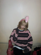 파우더 테두리 니트