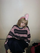 파우더 테두리 니트