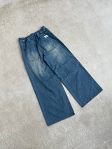 Slash damage buggy denim