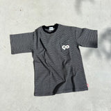 90 로고 스트라이프 티