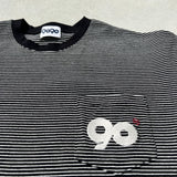 90 로고 스트라이프 티