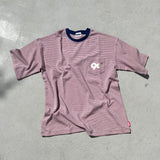 90 로고 스트라이프 티