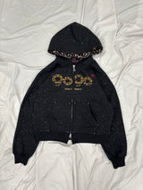 OG Logo Glitter Zip Hoodie