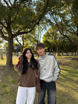 velours track half zip jacket