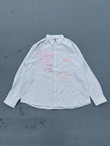 Sakura Embroidered Striped Shirt