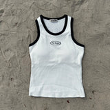 metal logo American sleeve tank top