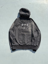 Bullet Logo Denim Zip Hoodie
