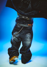 Bullet Logo Denim Buggy Pants