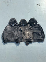 Bullet Logo Denim Zip Hoodie
