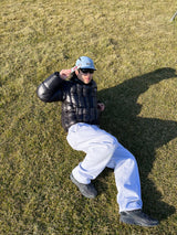 Vertical Fake Down Jacket