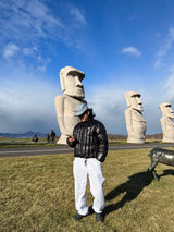 Vertical Fake Down Jacket