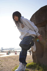 three line logo hoodie